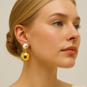 BEHI MILANO CAROLLINA Earrings   PVD Real 18k Gold Plated Stainless Steel